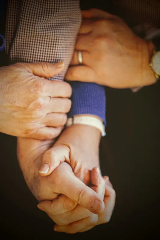 Aged care worker work stock photograph
