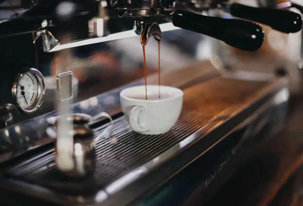 Barista work stock photograph