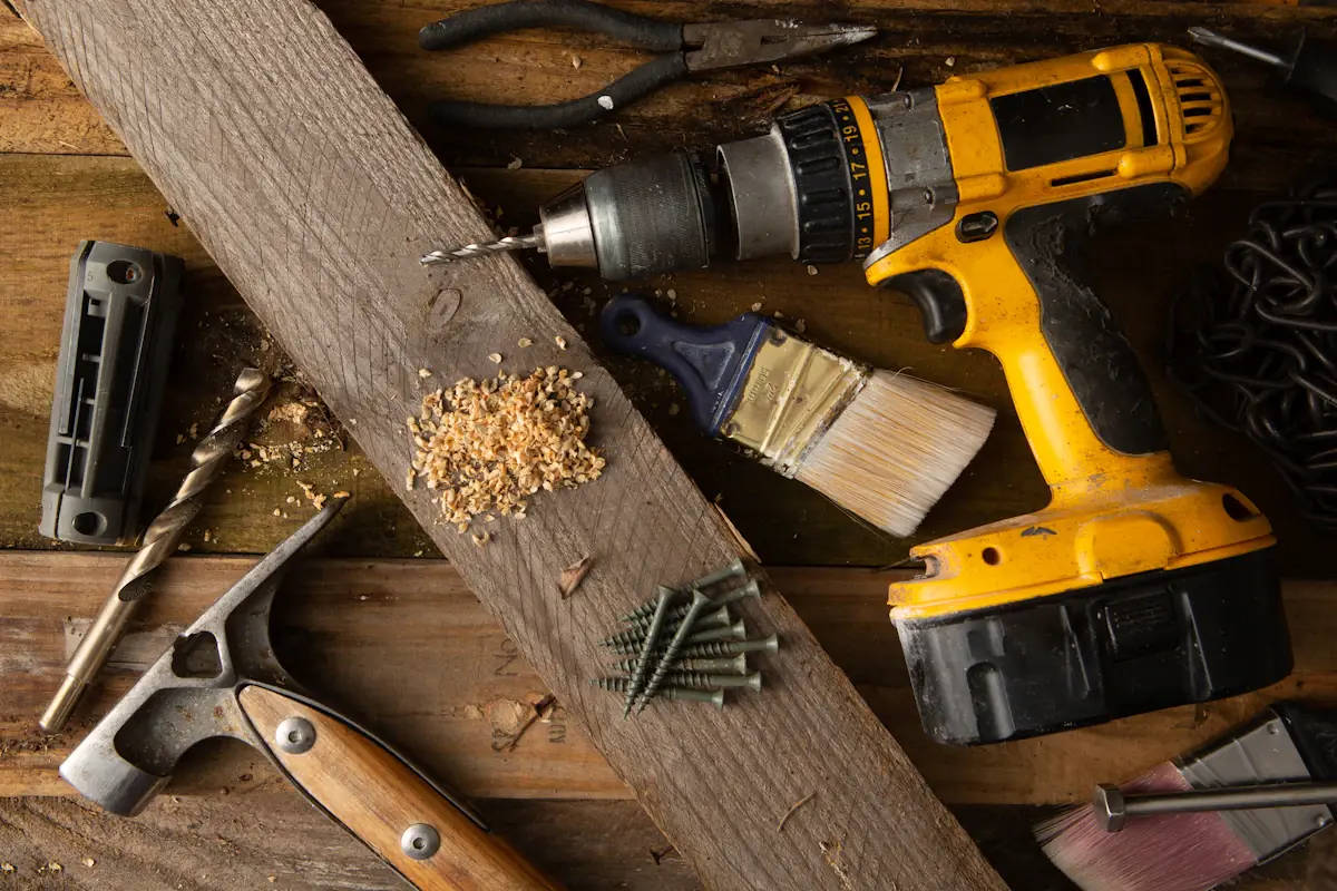 Carpenter work stock photograph