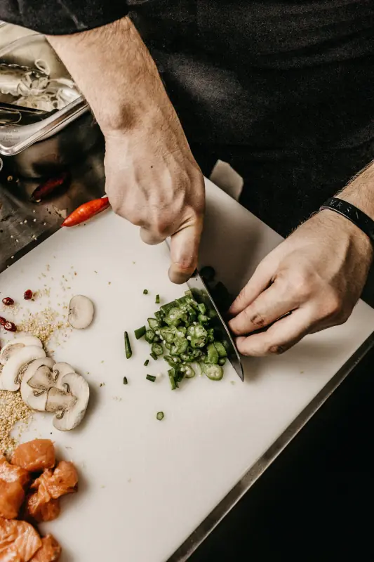 Chef work stock photograph