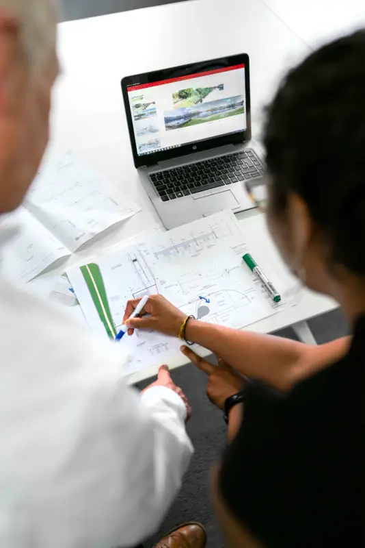 Civil engineer work stock photograph