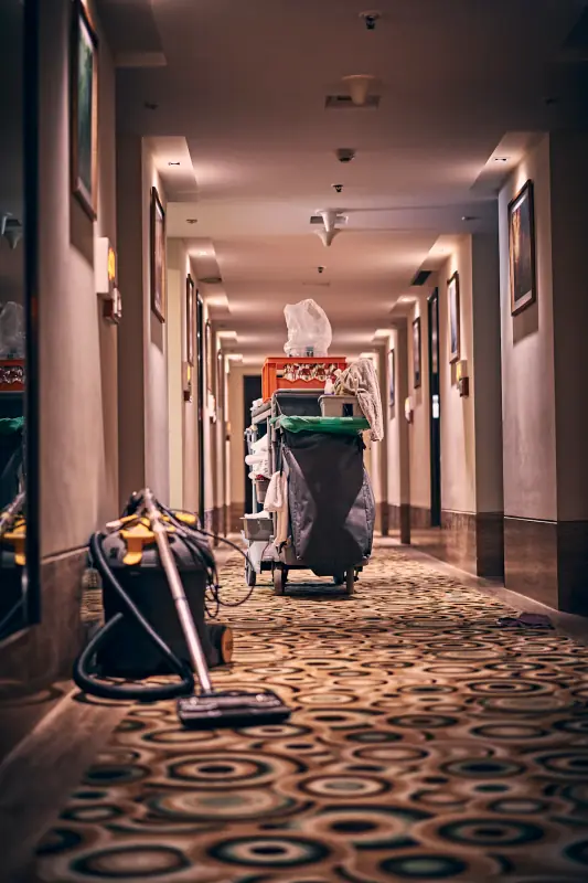 Cleaner work stock photograph