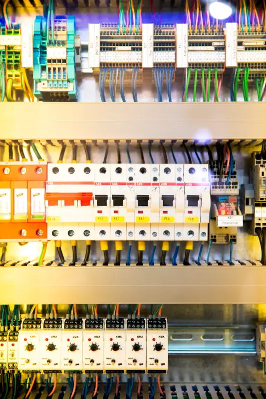 Electrician work stock photograph