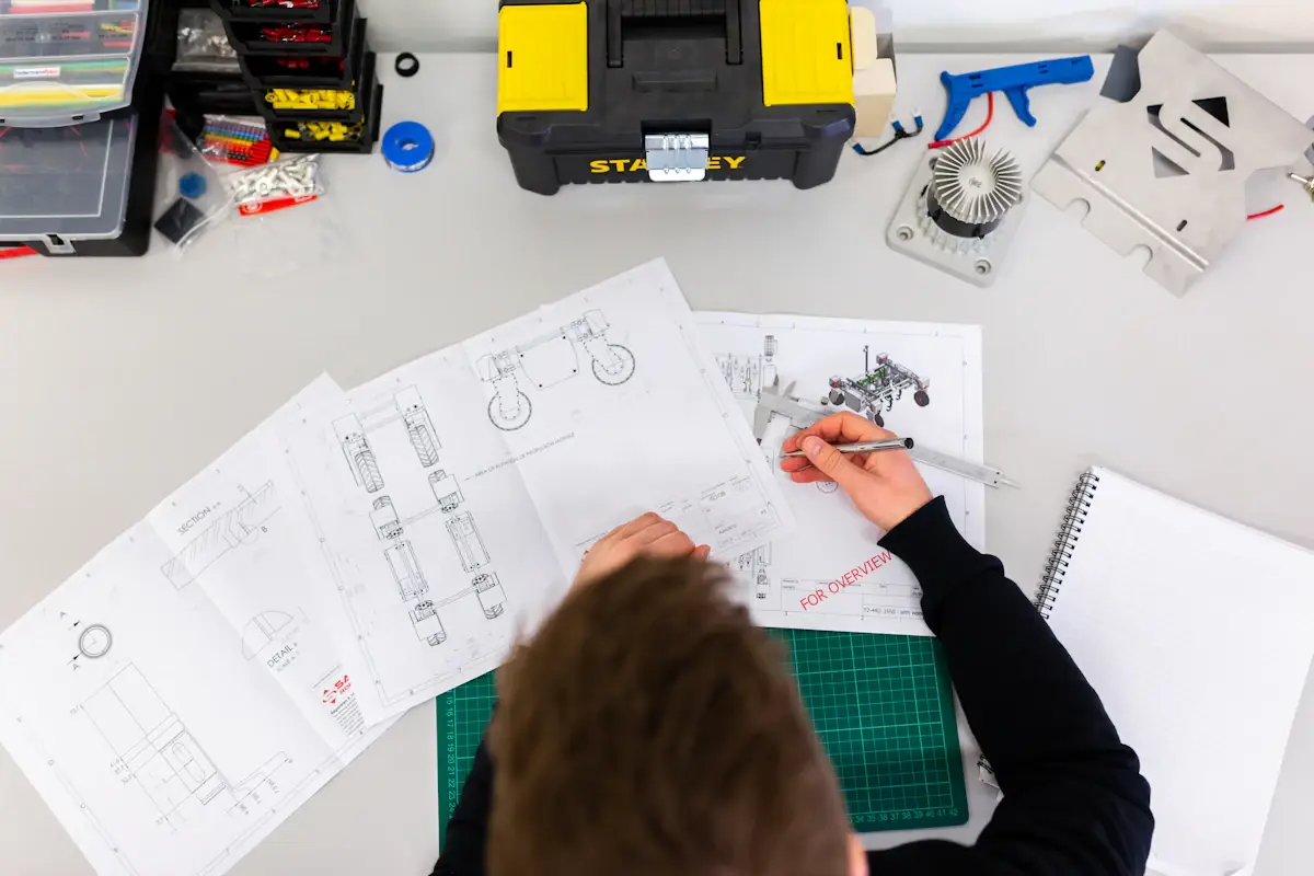 Quantity surveyor work stock photograph