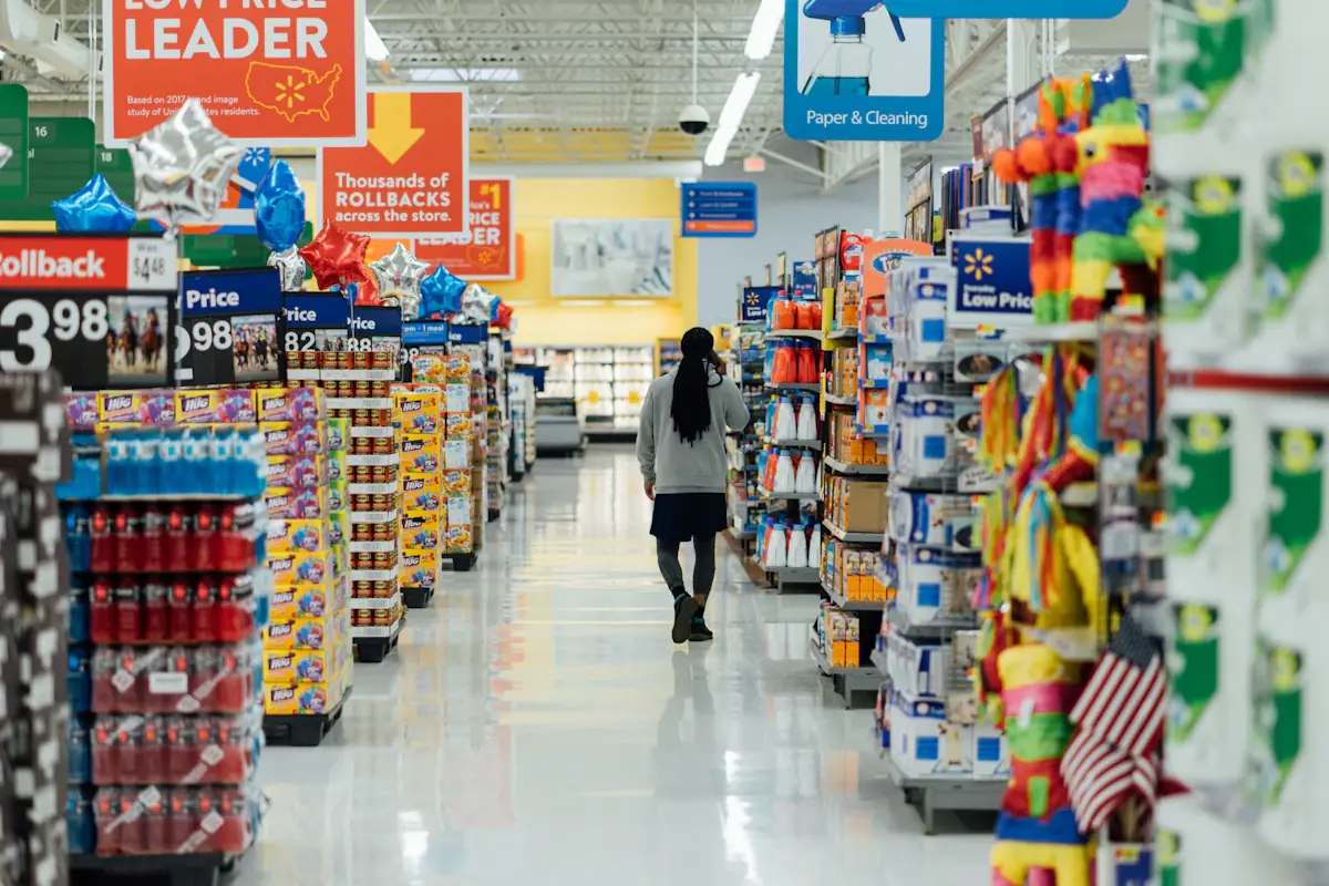 Retail assistant work stock photograph